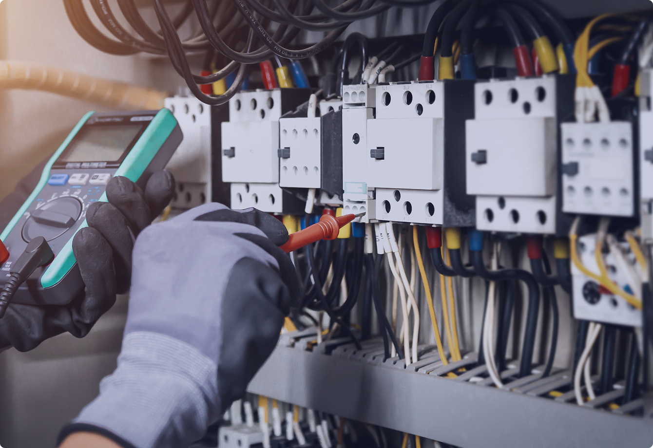 電気工事の配線ラック